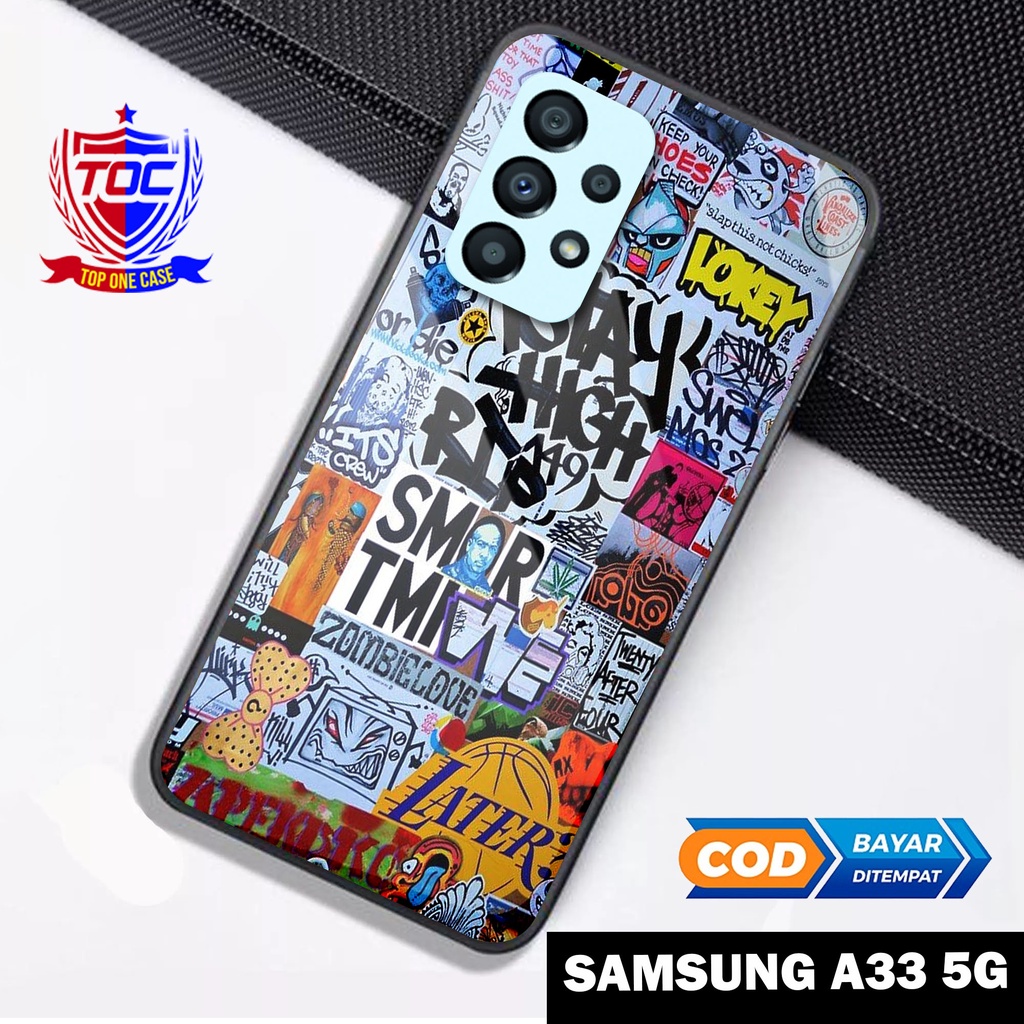 Case SAMSUNG A33 5G - Casing SAMSUNG A33 5G Terbaru Top One Case [ MOTIF GRAFITY ] Casing Hp SAMSUNG