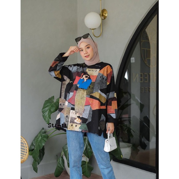 BLOUSE KAOS OVERSIZE BY SUJU IMPORT