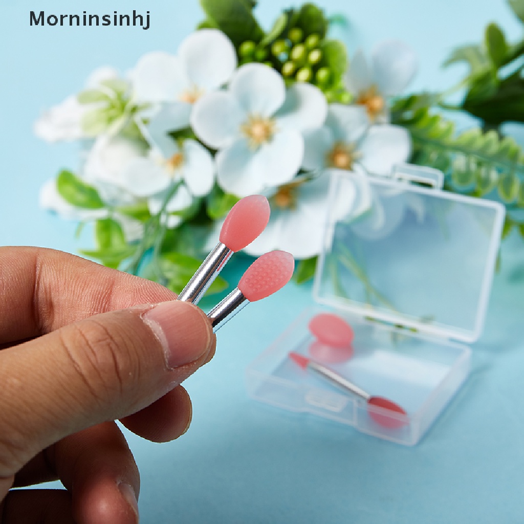 Mornin 3PCS Silikon Lip Balms Lip Mask Brush Dengan Sucker Penutup Debu Makeup Brushes id