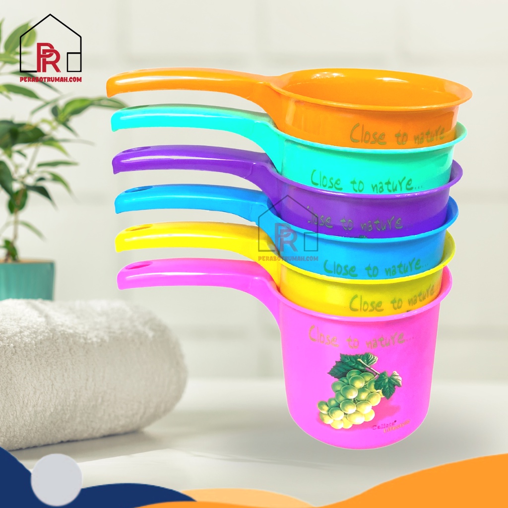Gayung Mandi Motif Buah / Gayung Plastik Ciduk Air