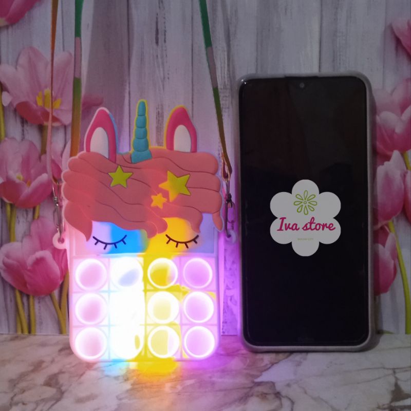 Tas pop it Unicorn LED