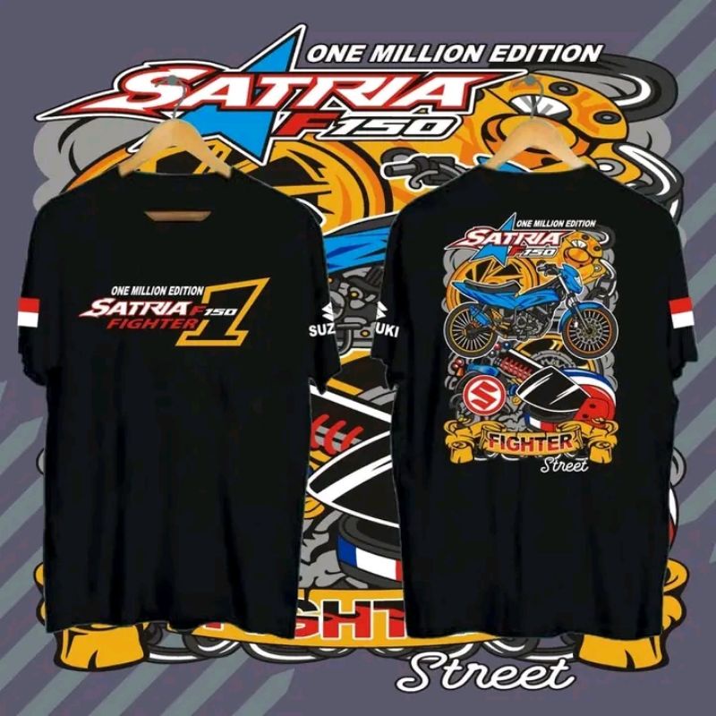 BAJU KAOS RACING SATRIA F 150 FIGHTER / KAOS MOTOR / KAOS SATRIA FU KOMUNITAS