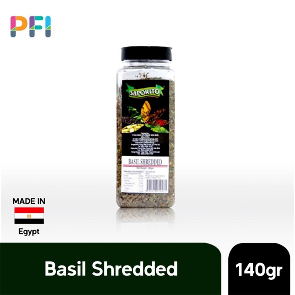 

Basil Shredded Saporito 140g ( Daun Basil Import )