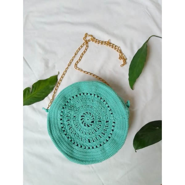 tas rajut bundar/tas rajut handmade bundar tas handmade wanita