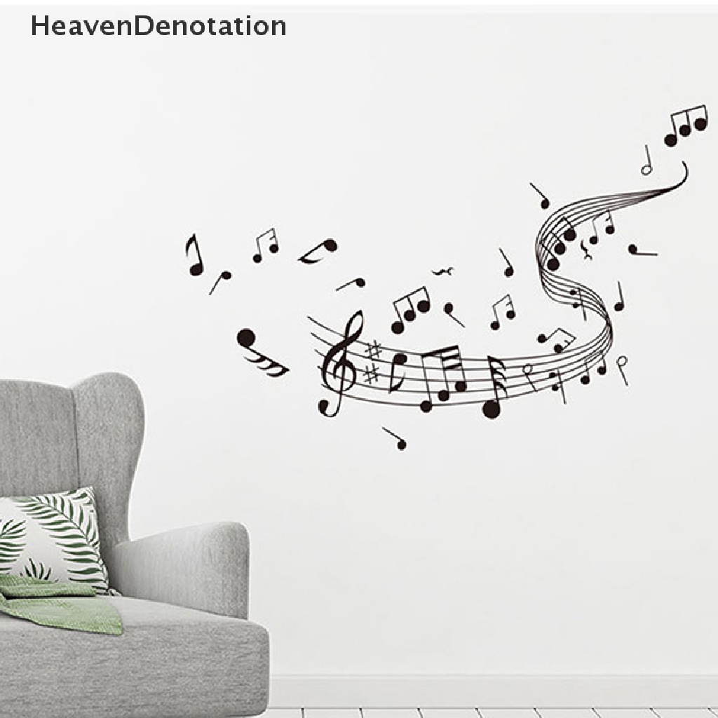 [HeavenDenotation] Fashion Melody Stiker Dinding Lagu Musik Suara Notes Kamar Rumah Wall Decal Decor HDV