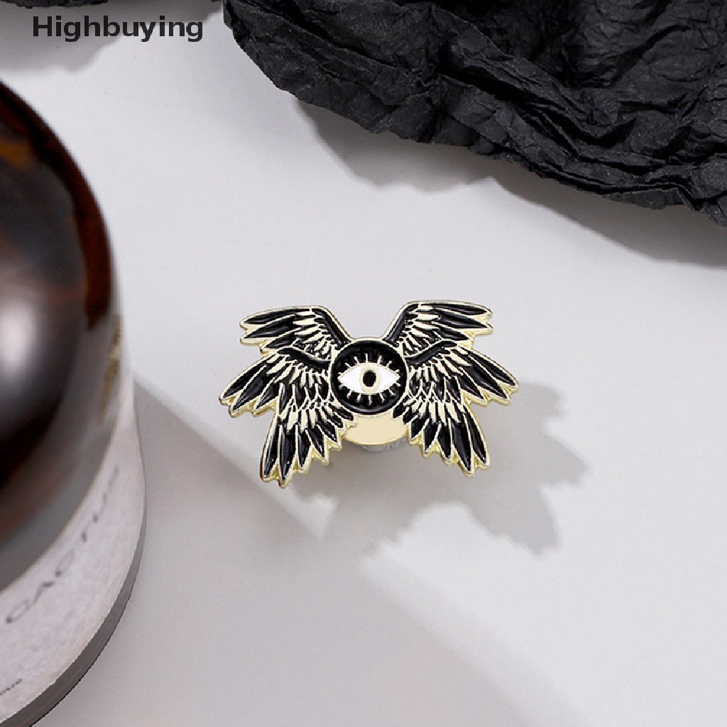 Hbid Mata Horus Seraph Sayap Enamel Lencana Bros DIY Ransel Kerah Lapel Pin Pesta Perhiasan Aksesoris Glory