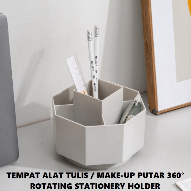 

Terlaris Tempat Alat Tulis Putar 360 Derajat Rotating Stationery Storage