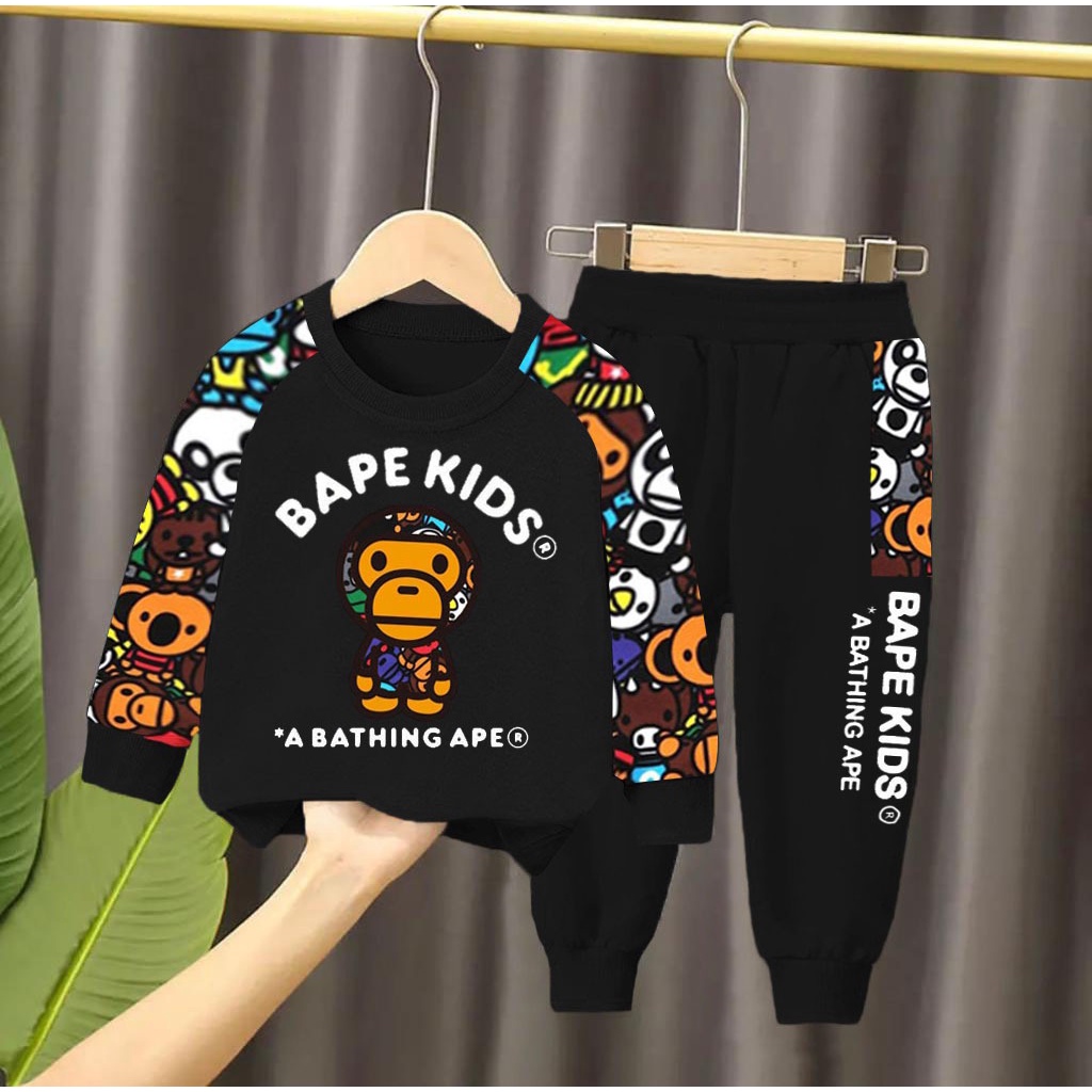 SETELAN SWEATER ANAK SWEATER ANAK DINO SKATE PARK 1-5 TAHUN SETELAN ANAK LAKI LAKI BAJU ANAK LAKI