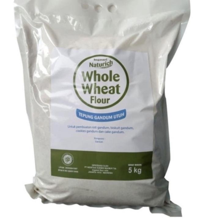 

▲ BOGASARI NATURICH WHOLE WHEAT FLOUR 5 kg ➨