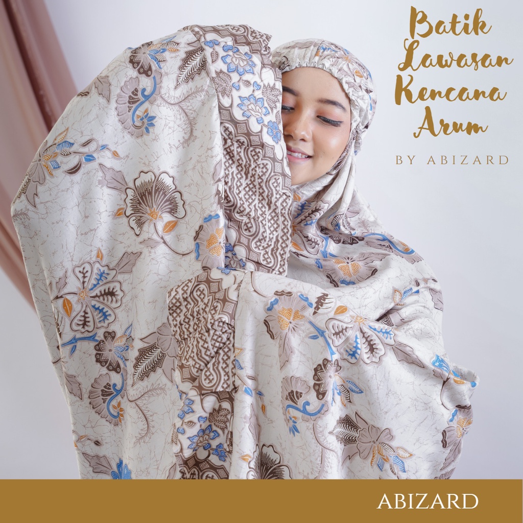 Abizard Mukena Dewasa Rayon Premium Terbaru Batik AZZURA Variasi Rampel jumbo