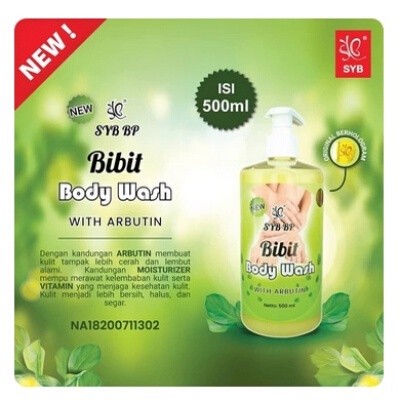 [COD] SYB Body Wash Shower Gel Sabun Cair Bibit Pemutih - 250 ML &amp; 500 ML