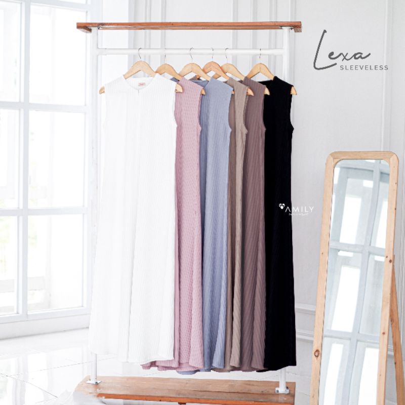 INNER DRESS GAMIS TANPA LENGAN POLOS PEREMPUAN LEXA SLEEVELESS AMILY HIJAB BAJU DALAMAN  BUSUI FRIEN