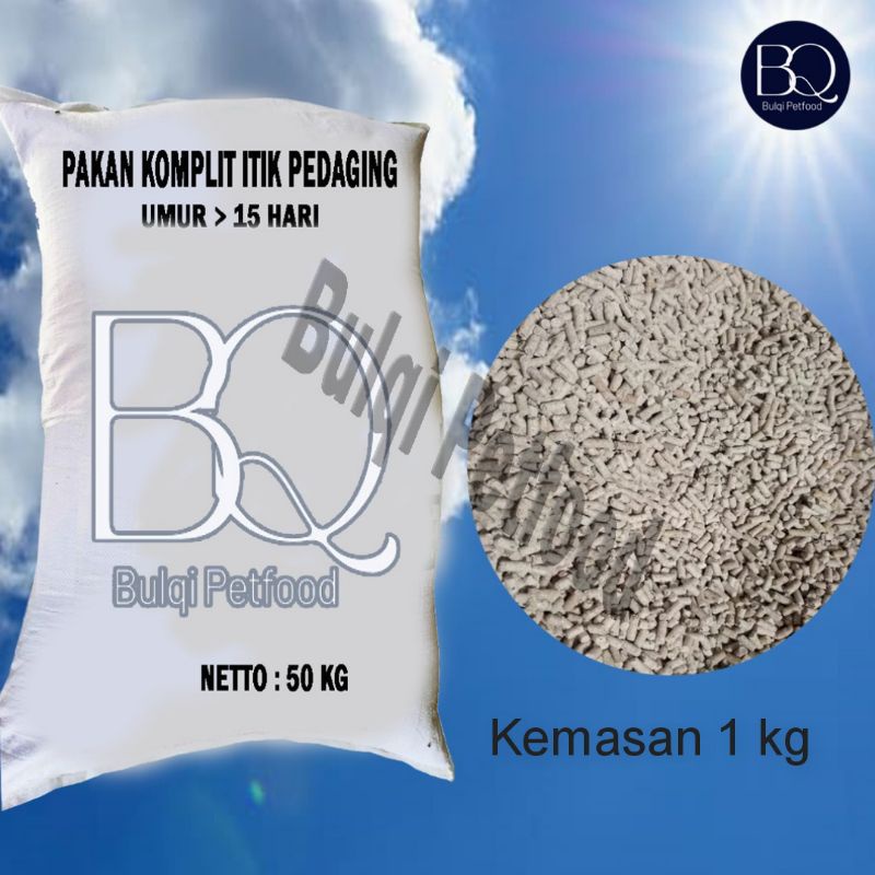 Pur ayam pedaging pakan ayam pedaging repack 1 kg