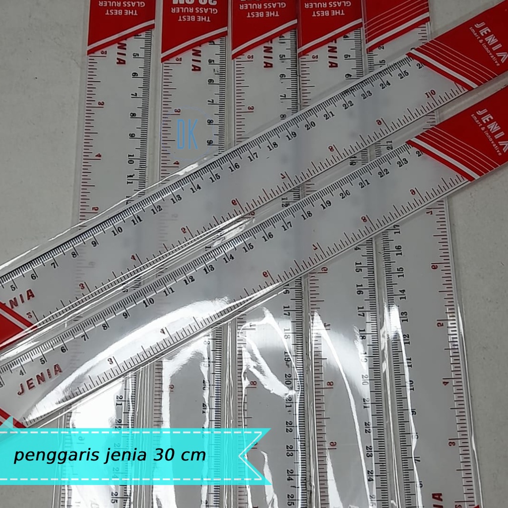 

Penggaris Jenia 30cm / Penggaris Bening