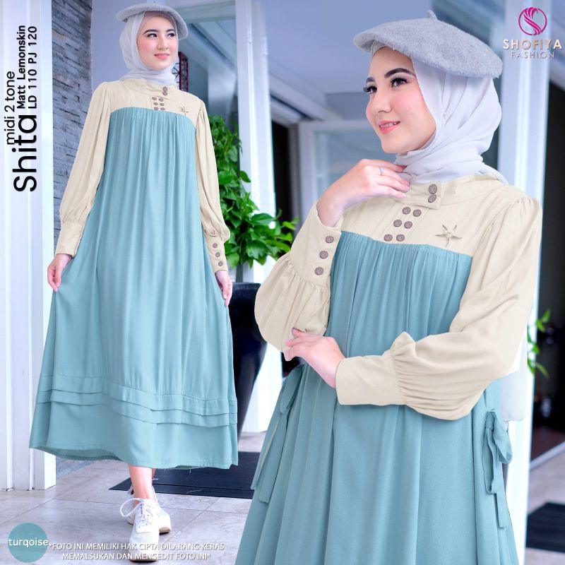 &quot;New ANABIA, PURNAMA&quot;,TYAS, SANDRA,SHITA &quot;Midi Dress Wanita Muslim by Ori Shofiya