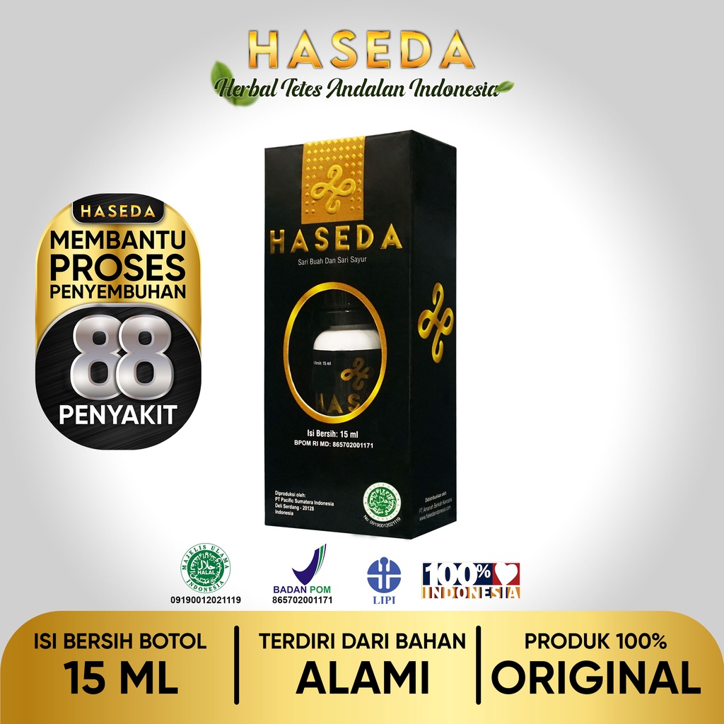 HASEDA 15ml - HERBAL TETES-JANTUNG-DIABETES-HIPERTENSI