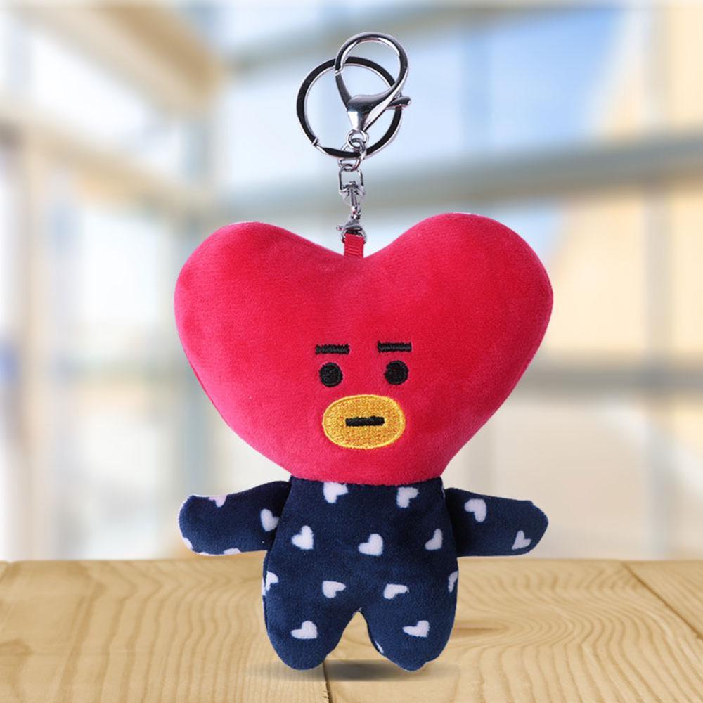 Timekey KPOP BTS BT21 Plush Toy Keychain Boneka Mainan Lembut Dekorasi Rumah Kantor A7K5