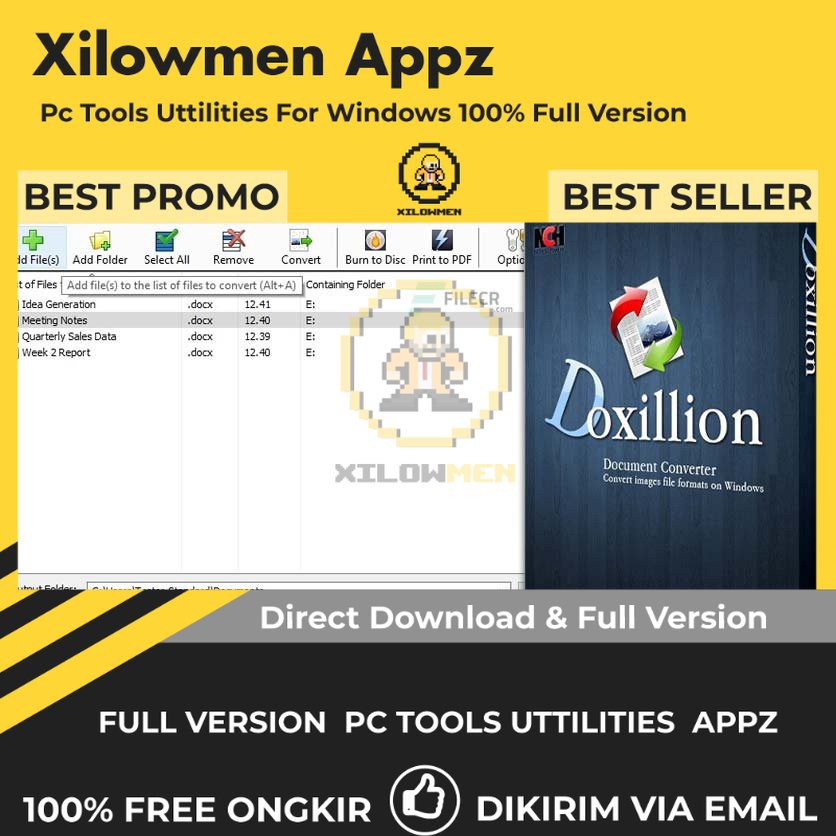 [Full Version] NCH Doxillion Plus Pro PC Tools Software Utilities Lifetime Win OS