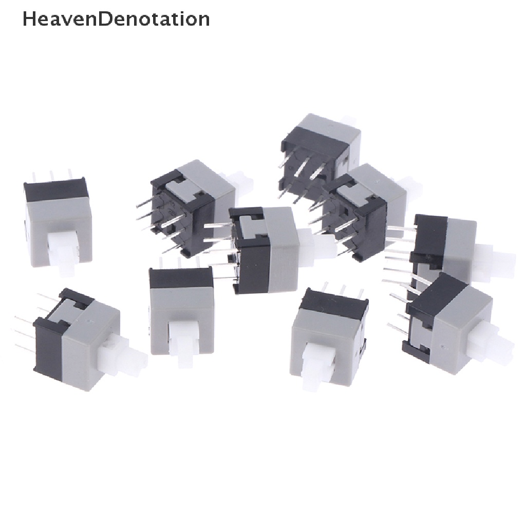 [HeavenDenotation] 8.5 * 8.5MM Self-Locking Switch Square Head Double-Row 6feet 3X3 Tombol Saklar HDV