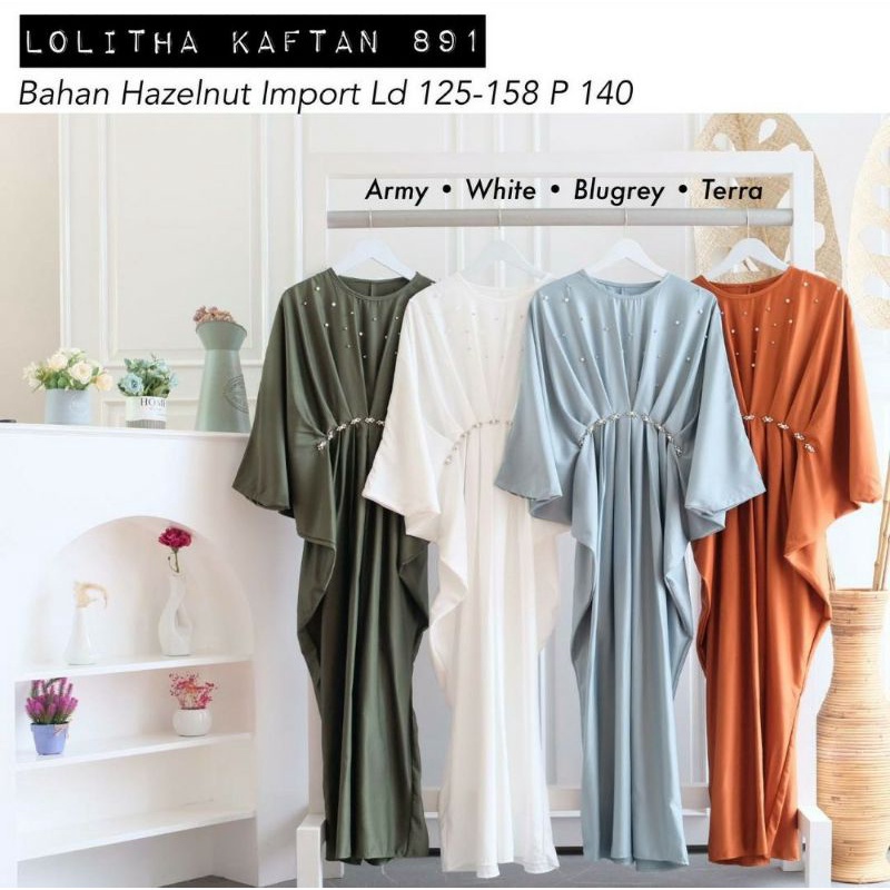 Baju dress kaftan gamis putih jumbo premium pesta lebaran ied idul fitri 2026 kondangan lamaran foto