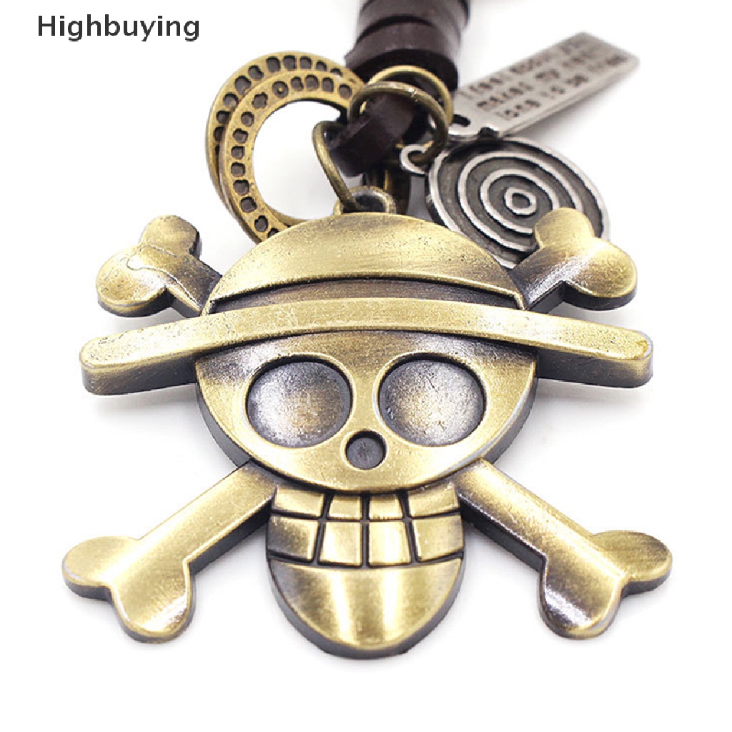 Hbid Perhiasan Fashion Anime Cosplay Aksesoris Punk Retro Gantungan Kunci Liontin Topi Jerami Logo Logam Gantungan Kunci Key Rings Key Holder Glory