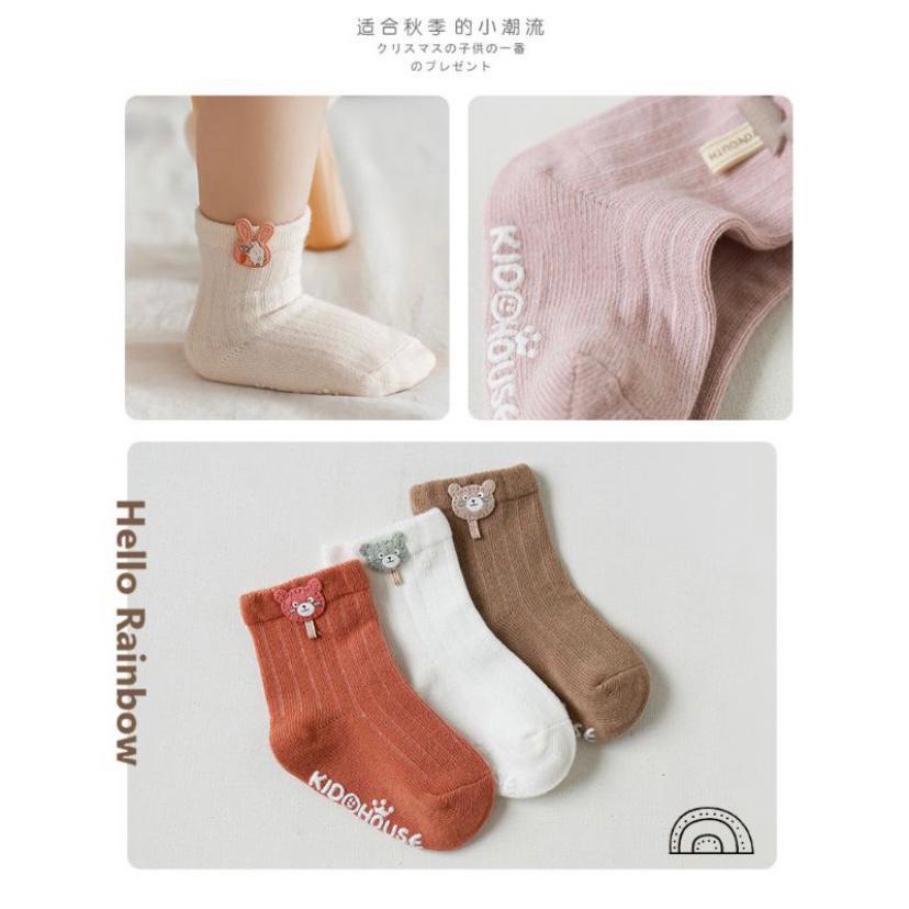 Kaos Kaki Bayi Premium Anti Slip 3in1 / Kaos Kaki Anak 6-12 Bln