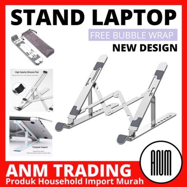 Portable Stand Dijual Laptop Metal Portable Dudukan/Meja Diskon Putih Aluminium Laptop - -