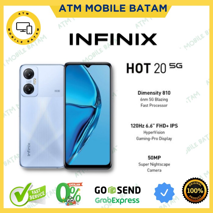 Infinix Hot 20 5G 4+3/128GB - 6.6 FHD+ 120- NFC