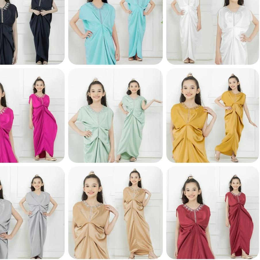 ♗ Dress muslim anak remaja / Kaftan TRIANA KID / Kaftan anak abg tanggung/ gamis lebaran anak / KAFT