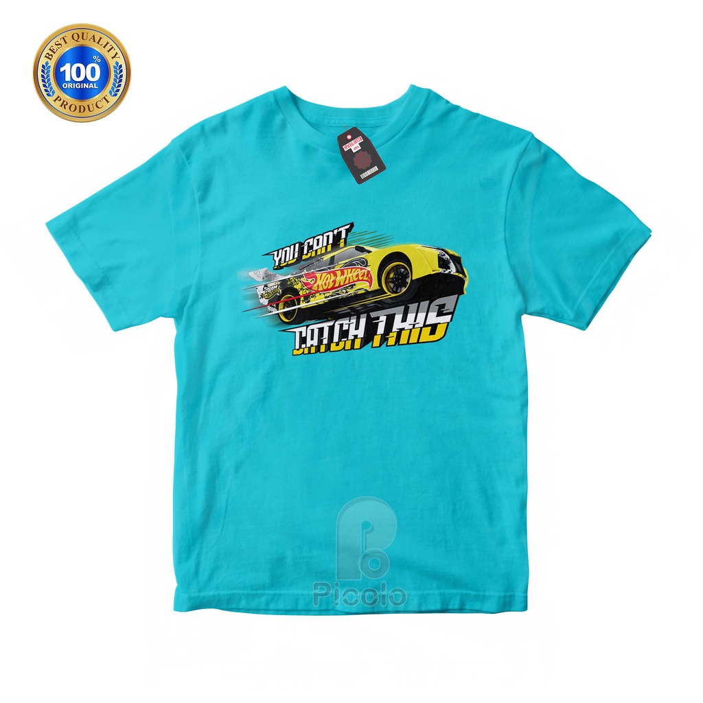 (FREE NAMA) BAJU KAOS ATASAN ANAK MOTIF HOTWHEELS UNISEX Bahan COTTUN