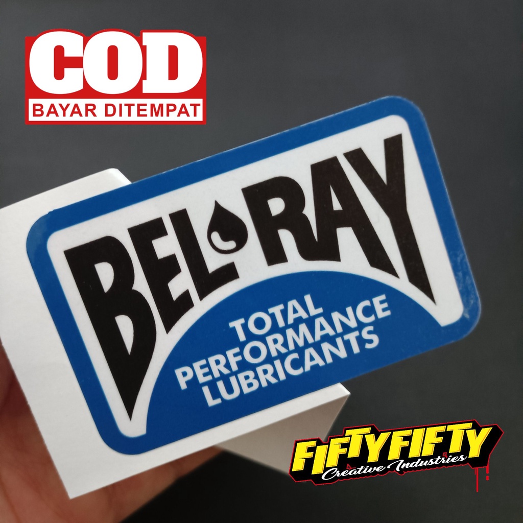 Stiker Print Cut BELRAY Stiker Printing Laminasi Glossy Stiker Motor Mobil Helm Sudah Membentuk Pola Desain