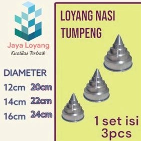 loyang nasi tumpeng susun 1set isi 3pcs / loyang tumpeng termurah