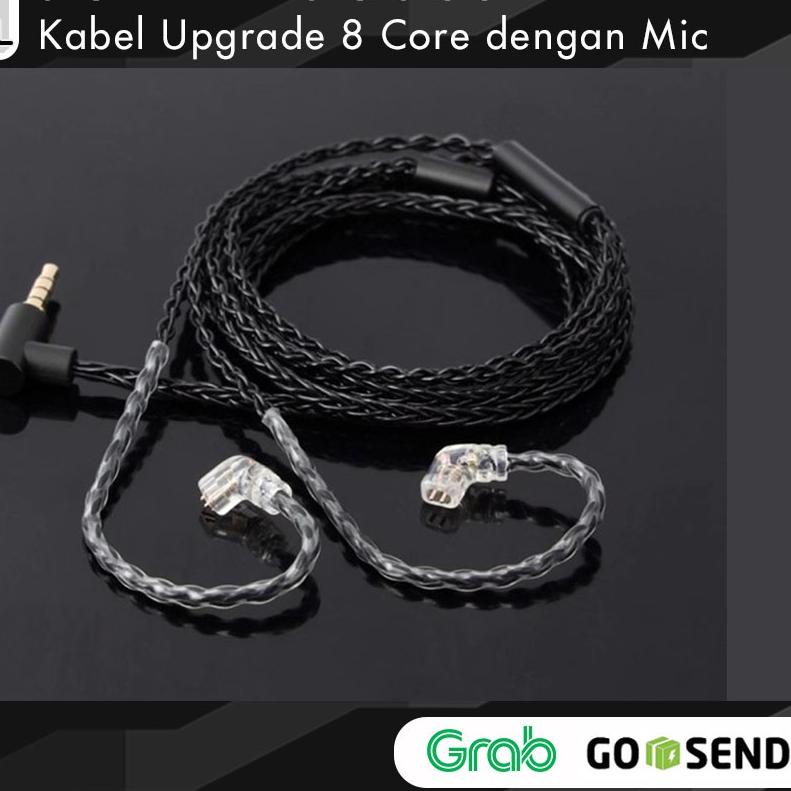 ℗ Jcally 8 Core Jc08s KZ Upgrade Cable Kabel Upgrade KZ EDX KZ ZSN Pro X KZ ZS3 KZ ZST X KZ ZSA ZS5 