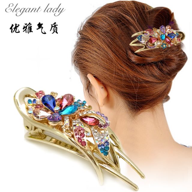 Jepit Rambut Korea Jedai Salon Wanita Elegan Premium Kristal Zirkon High Quality Import