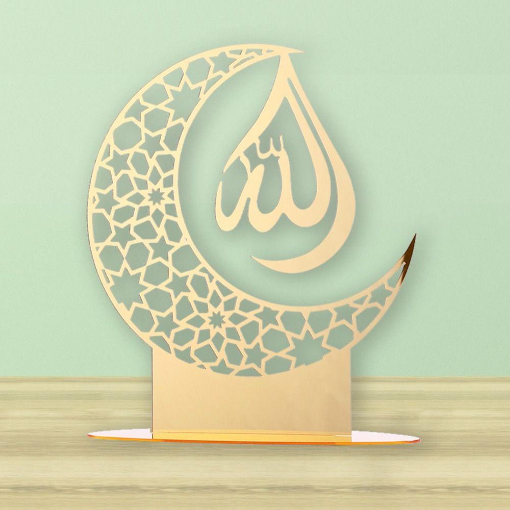 Agustinina Mirror Sticker Cantik Kreatif Anak Hadiah Lebaran Idul Adha Ramadhan Kerajinan Tangan Ornamen Desktop Akrilik