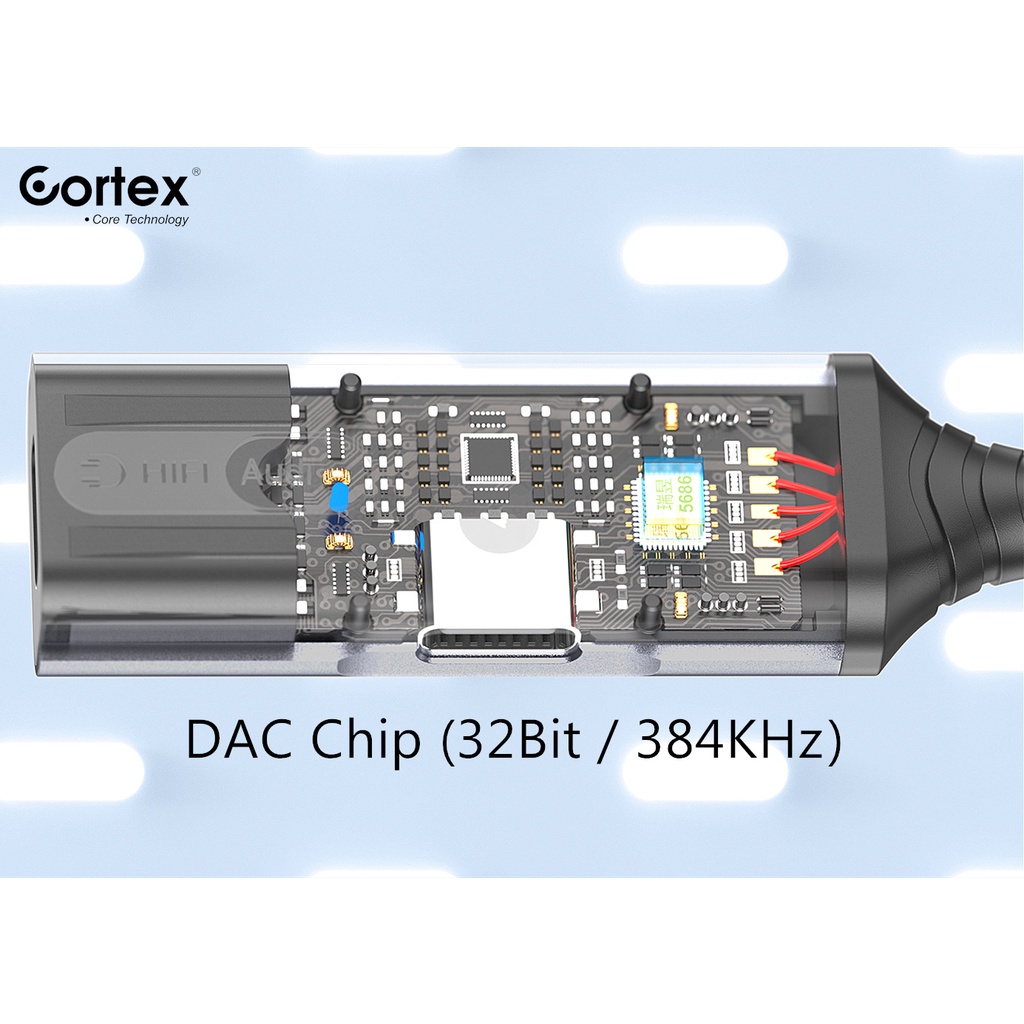 Cortex MH340 USB-C Splitter 3in1 Type-C to Charging + 3.5mm + Type-C Auido Open Mic 60W Fast Charging Adapter