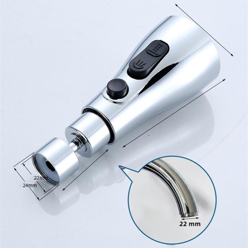 Lanfy Faucet Extender ABS Tahan Lama Adjustable Anti splash Hemat Air Aksesoris Dapur Kamar Mandi Pengganti360° Nozzle Keran Air Bertekanan Putar