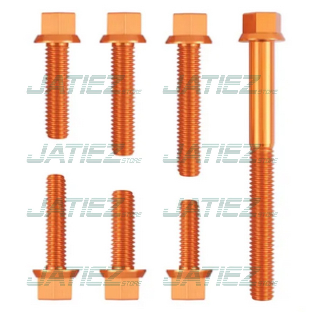 Baut Set Orange KTM  - Baut Set Mesin KTM 2T 2017-2023 4T 2017-2023