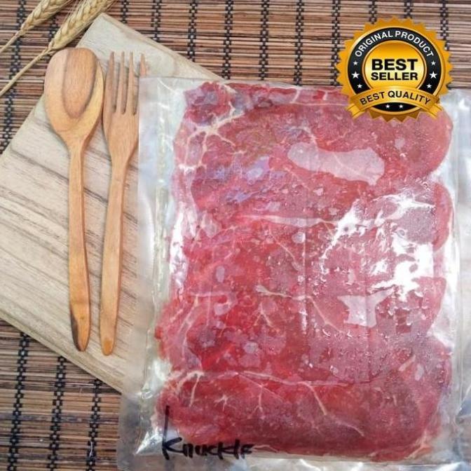 

AUS KNUCKLE BEEF SLICE 1MM 1KG DAGING SUKIYAKI / BBQ ORIGINAL BEST H65464UJ