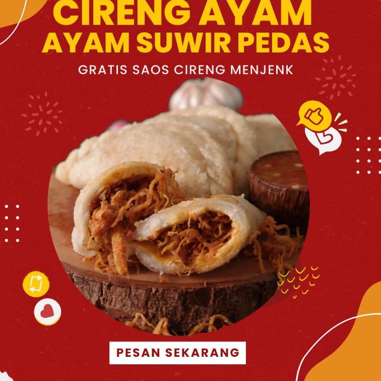 

B81 Cireng Ayam Suwir Pedas Isi 4 Jumbo BEST SELLER ‼️|| Non Msg / Pengawet || Home Made || Termurah || Open Reseller || Cireng Ayam | Cireng Rujak | Cireng Petis Madura | Ayam Pedas | Banyuwangi | Surabaya BEST RATING ゃ