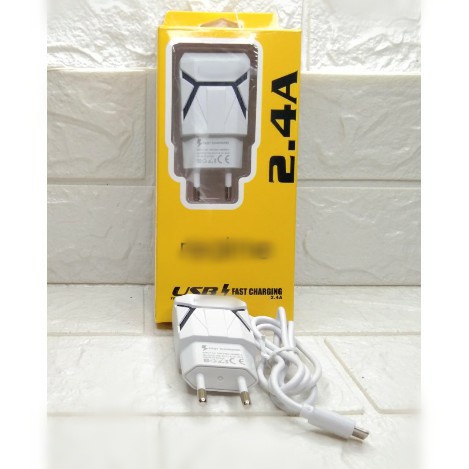 CHARGER LED BRANDED 2.4 A TRAVEL CAS HP BRAND FAST CHARGING TERMURAH