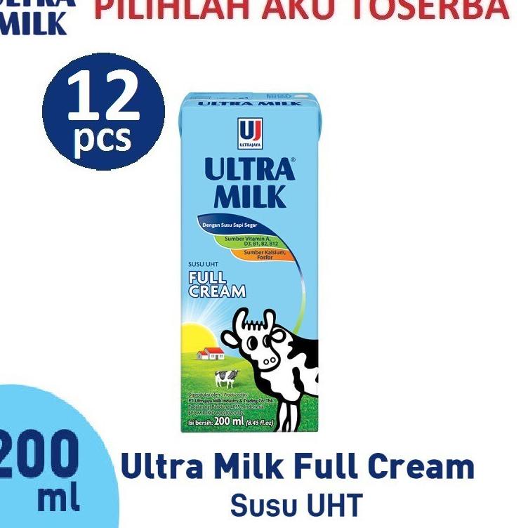 

➫ Susu Ultra Full Cream - 200 ml - (HARGA 12 PCS) ♖