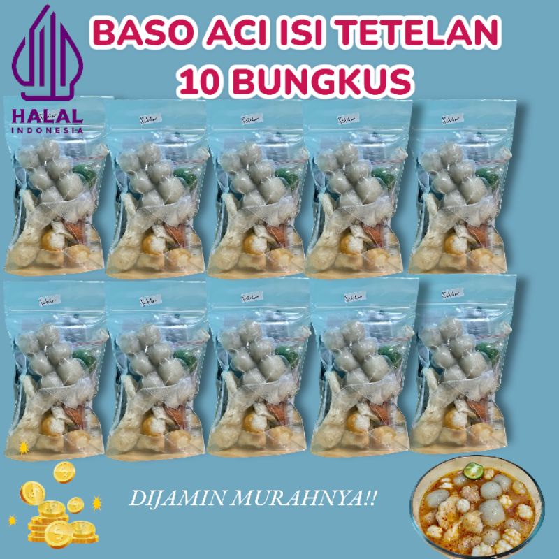 PAKET 10 BUNGKUS BASO ACI ISI TETELAN DAGING