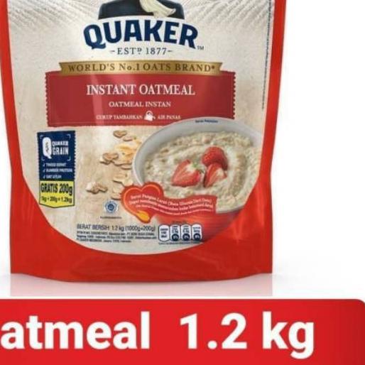 

✦ Quaker Oat Instant Oatmeal Sereal 1200 gram Merah 1.2 Kg RI ◌