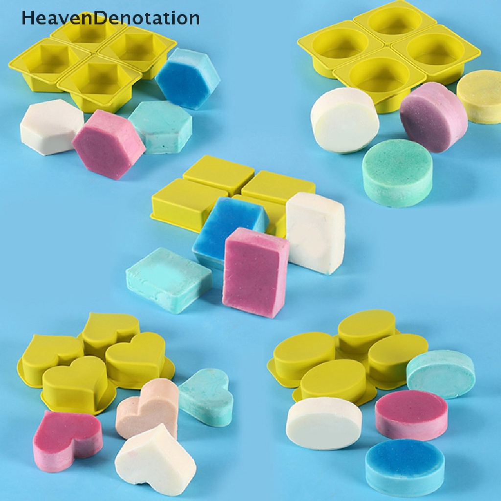 [HeavenDenotation] 1per4 Cavity Cetakan Pembuat Sabun Silikon Baking DIY Mold Untuk Cake Bakeware HDV