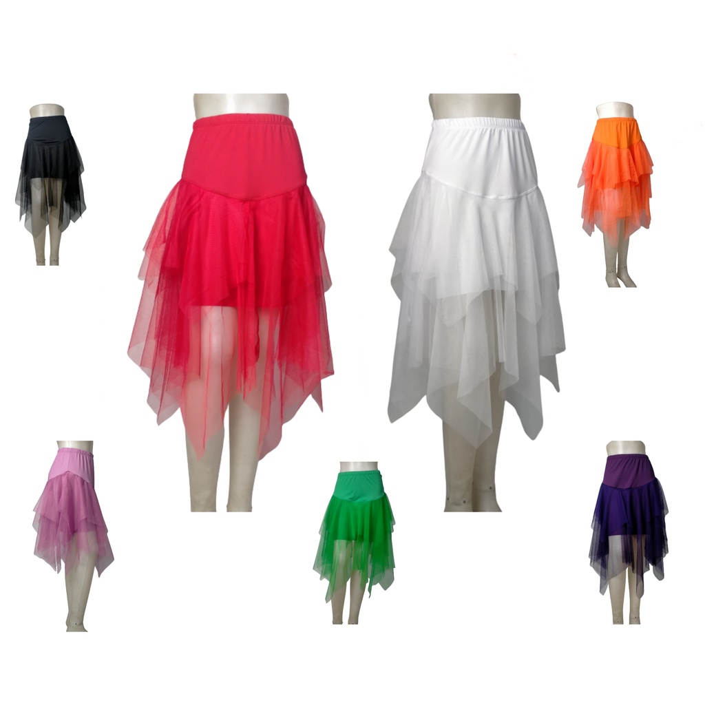 ROK LINE DANCE BALET TUTU ROK TARI MODEL TUMPUK  3 LAYER