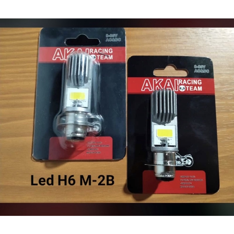 Lampu LED Halogen motor matic bebek h6 putih kaki 1 universal Racing