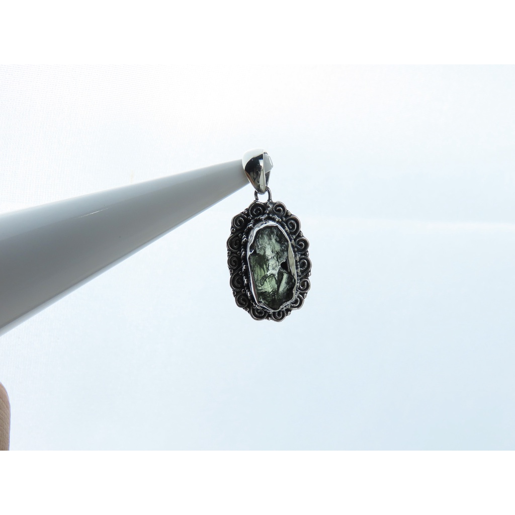 Liontin Moldavite Perak 925