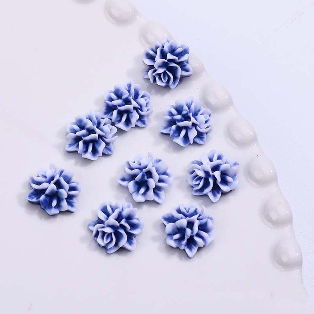 AUGUSTINA Agustina Bunga Dekorasi Kuku Pesona Kuku Resin Manikur Aksesoris Nail Art Cina Peony Bunga 3D Nail Art Drills