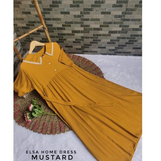 BOOMING HOME DRESS ELSA / DASTER ANDIN KEKINIAN DASTER KERAH RENDA BISA BUSUI